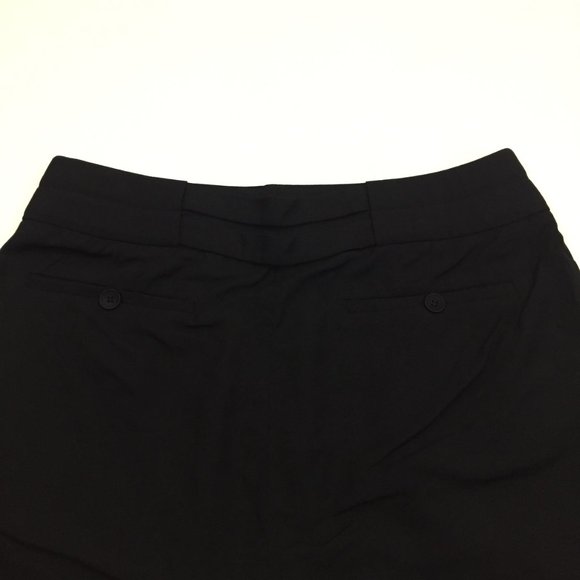 HELMUT LANG Black Button Waistband High Rise Cuffed Hem Shorts - Picture 9 of 10